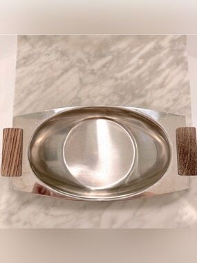 Alessi Girotondo Stainless Steel Sweden Plate Serving Display Bowl MCM Vintage